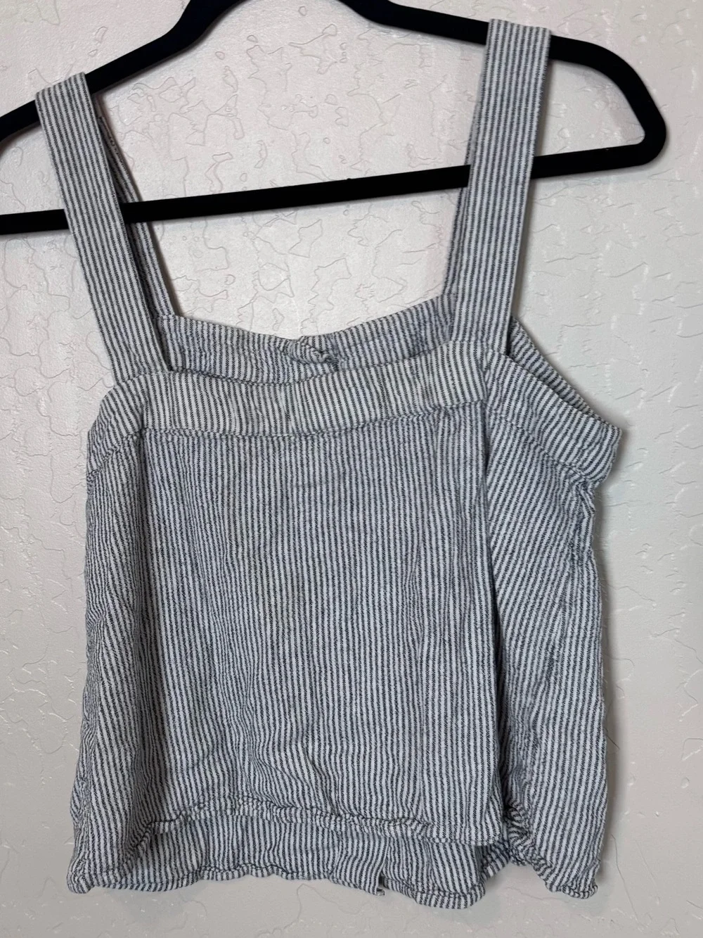 J.Crew Linen Blend Striped Button Front Tank Top Women’s Size Small